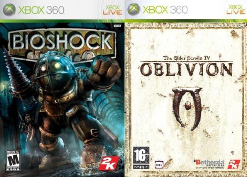 Elder Scrolls 4 Oblivion & Bioshock (k�ytetty)