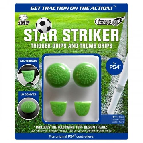 PS4: iMP Star Striker Trigger & Thump Grips - ohjainapu (vihre�)