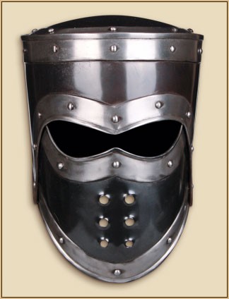 LARP Varustus: Edward helmet browned with blank edges