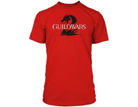 T-paita: Guild Wars 2 - Logo Black on Red (L)
