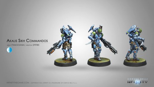 Infinity: PanOceania  Akalis Sikh Commandos (Spitfire)