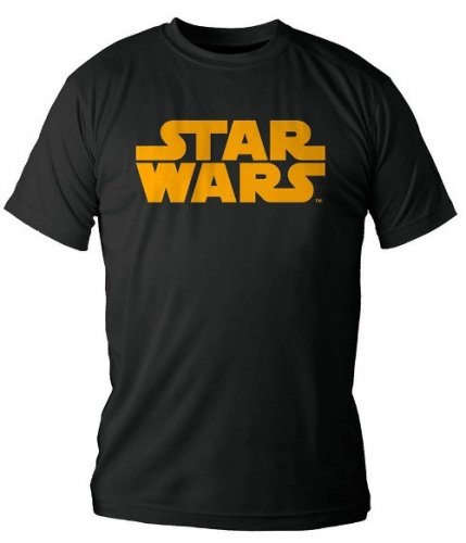 Star Wars: Orange Logo Black T-shirt Boy - Size L