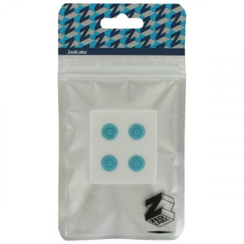 Zedlabz - Alloy Metal Bullet Buttons X4 [blue]