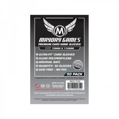 Mayday Games: Sleeves Prem. Magn. Silver Lost Cities (50)