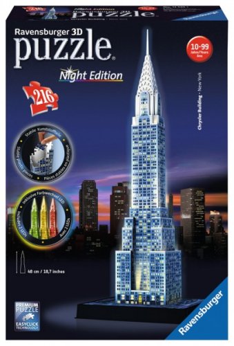 Palapeli: 3D Chrysler Building Night Edition