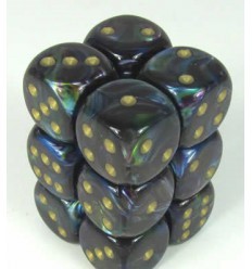 Noppasetti: Chessex Lustrous - 16mm D6 Shadow/Gold (12)