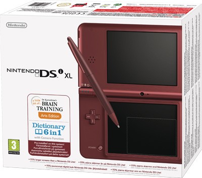 Nintendo DSi XL viininpunainen pelikonsoli (K�ytetty)