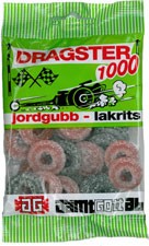 Dragster 1000 MansikkaLakritsa - karkki