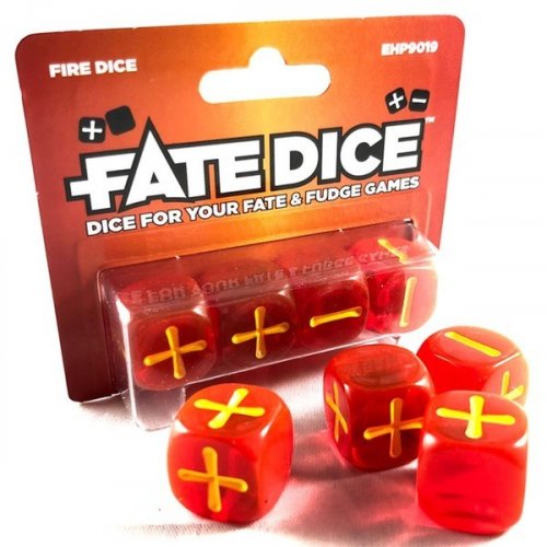Noppasetti: D6 Fire - Punainen/Keltainen (Fire)