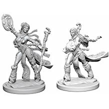 Pathfinder Deep Cuts Unpainted Miniatures: Human Female Sorcerer (2)