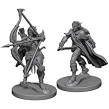 Pathfinder Deep Cuts Unpainted Miniatures: Elf Male Fighter (2)
