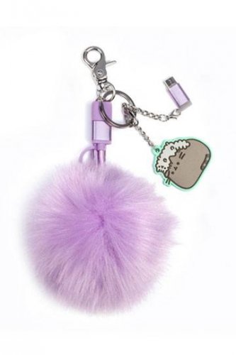 Avaimenper�: Pusheen - USB Charging Cable 3in1 with Keychain Pom Pom