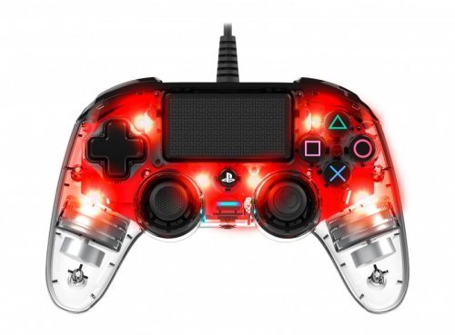 Nacon: Illuminated Compact Controller - Langallinen Ohjain (Punainen)