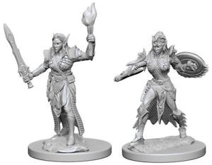 Pathfinder Deep Cuts Unpainted Miniatures: Elf Female Fighter 1