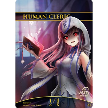 Tokens for MTG - 1/1 Human Cleric Token (10)