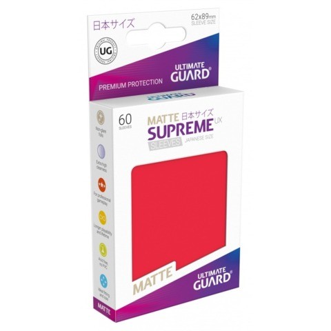 Korttisuoja: Ultimate Guard Supreme Japanese Matte Red (60kpl)