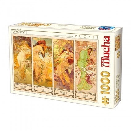 Palapeli: Alphonse Mucha - Seasons (1000)