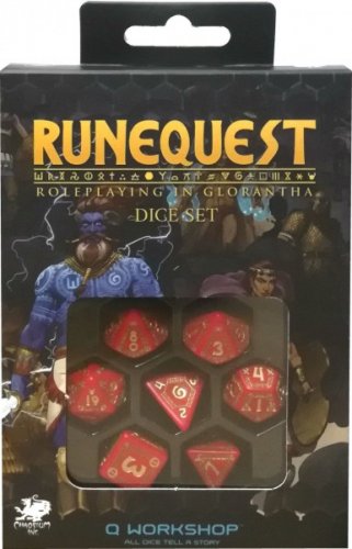 Runequest: Red & Gold Dice Set (7)