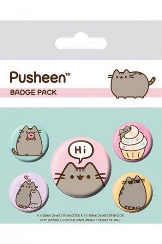 Pinssi: Pusheen Pin Badges 5-Pack Pusheen Says Hi