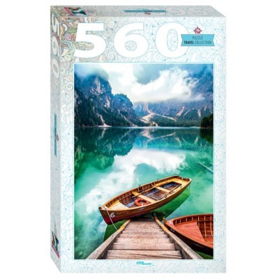 Palapeli: Lake Prags in South Tyrol, Italy (560pc)
