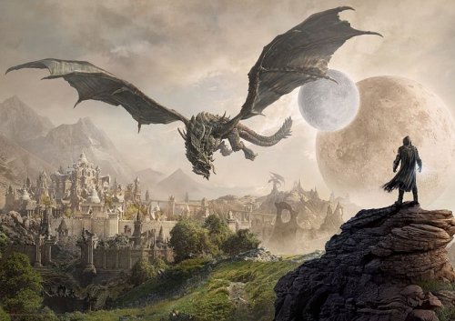 Juliste: Dragon - The Elder Scrolls Online Elsweyr (42x30cm)