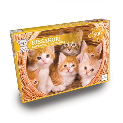 Palapeli: Kissakori / Cat Basket (500pc)