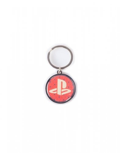 Avaimenper�: Playstation - Biker Round Metal Keychain