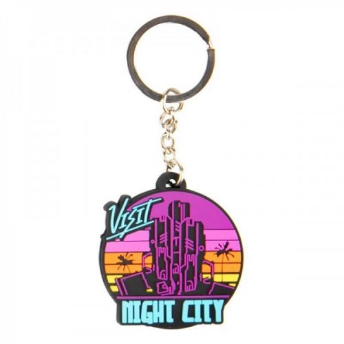 Avaimenper�: Cyberpunk 2077 - Visit Night City PVC Keychain