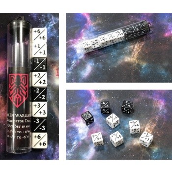 Kraken Wargames Dice - Positive/Negative D6 (8 Dice)