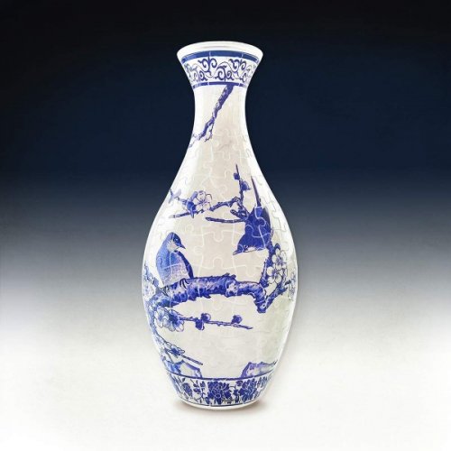 3D Palapeli: Magpies On Plum Tree Vase (160)