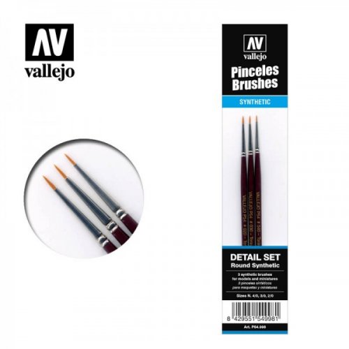 Brush: Detail set (Round synthetic)  N�4/0,3/0,2/0