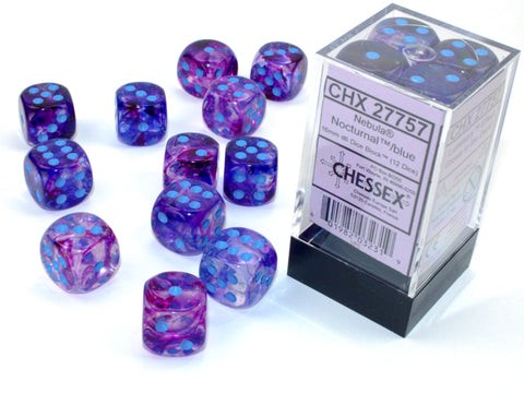 Noppasetti: Chessex Nebula 16mm � Nocturnal/Blue (12)