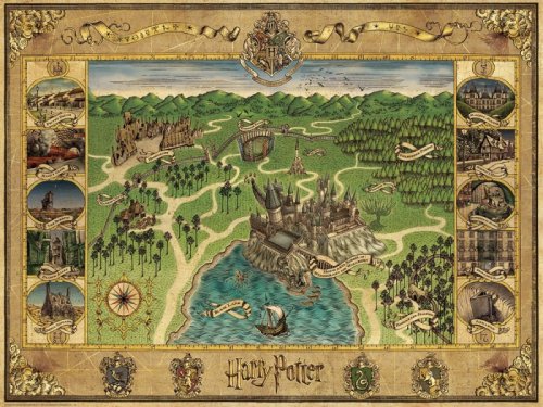 Puzzle: Harry Potter - Hogwarts Map (1500 pieces)