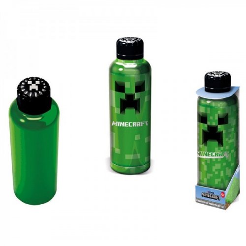 Juomapullo: Minecraft - Creeper Stainless Steel Bottle (515ml)