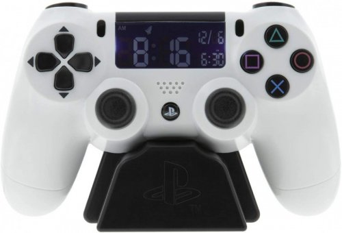 Her�tyskello: Playstation White Controller Alarm Clock