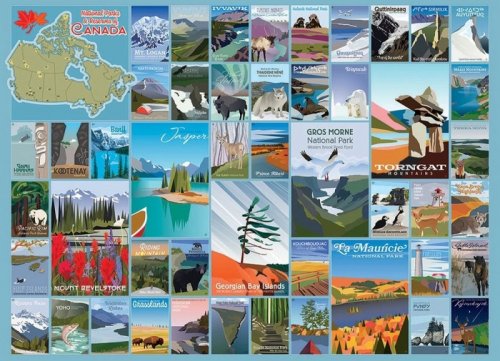 Palapeli: National Parks and Reserves of Canada (1000pc)