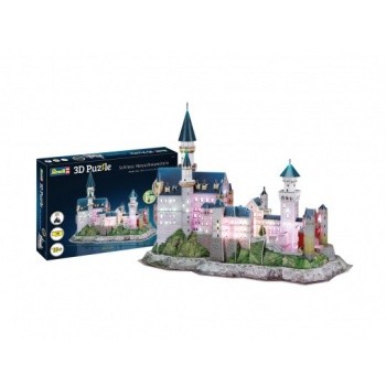 Palapeli: Neuschwanstein Castle - LED Edition 3D Puzzle (128pcs)