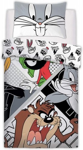 Pussilakanasetti: Looney Tunes - Looney Crew Reversible Duvet Set Single