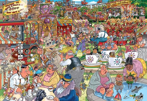 Palapeli: Wasgij Destiny 23 - Theme Park Thrills (1000pc)