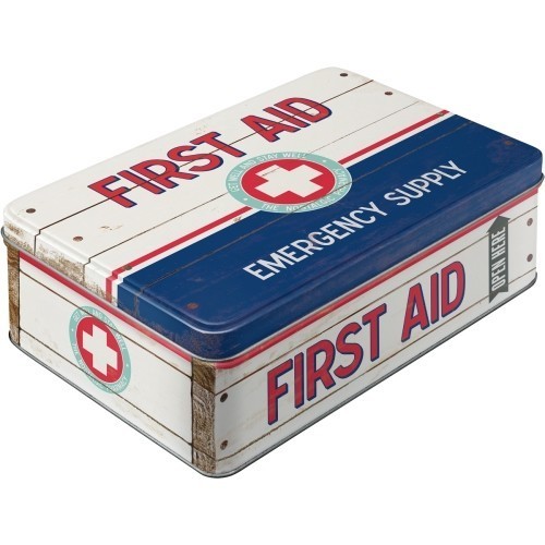 Ev�srasia: First Aid Blue Emergency Supply Tin Box