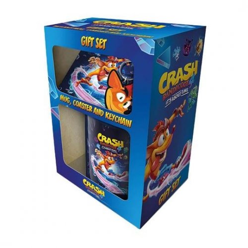 Lahjasetti: Crash Bandicoot - It's About Time (muki+lasinalunen+avaimenper�)