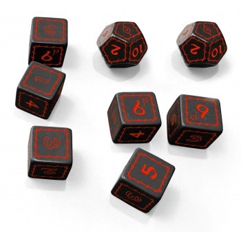 Noppasetti: The One Ring Dice Set (8, Black)
