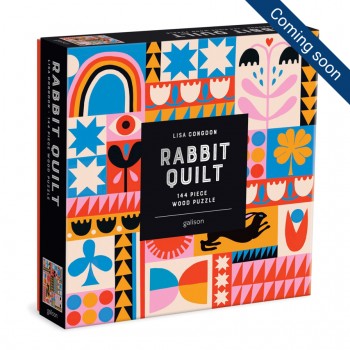 Palapeli: Wood Puzzle - Lisa Congdon Rabbit Quilt (144pcs)
