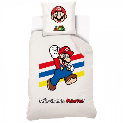 Pussilakanasetti: Super Mario - It's A Me Mario (White) (140x200cm)
