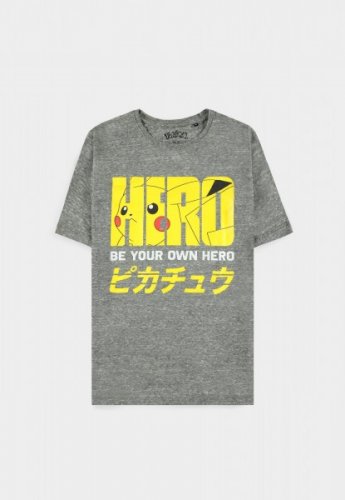 Paita: Pokemon - Pikachu Hero Harmaa (M)