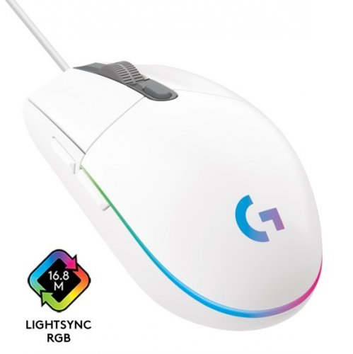 Logitech: G203 Lightsync Gaming Mouse (White)