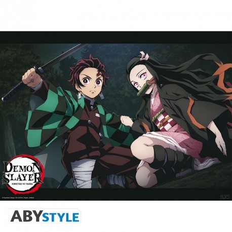 Juliste: Demon Slayer - Tanjiro & Nezuko Fight Position (52x38cm)