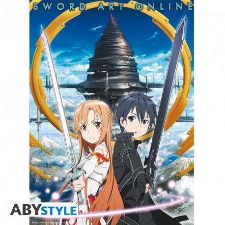 Juliste: Sword Art Online - Asuna & Kirito Aincrad (52x38cm)