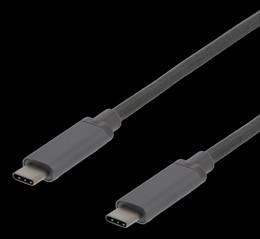 Latauskaapeli: 3.1 USB-C - USB-C 60W (Harmaa, 1m)