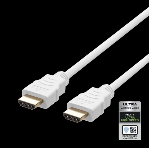 HDMI: Kaapeli Deltaco - 4K/8K Ultra High Speed Valkoinen (2m)